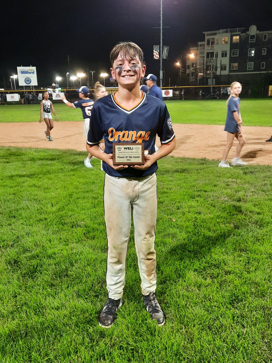 Gavin Crane, Orange LL, was the winning pitcher, allowing just 4 hits, and had 11 strikeouts, in a 7-1 win over Max Sinoway (North Haven), in the District 4 12U Championship Game TheCoachWELI