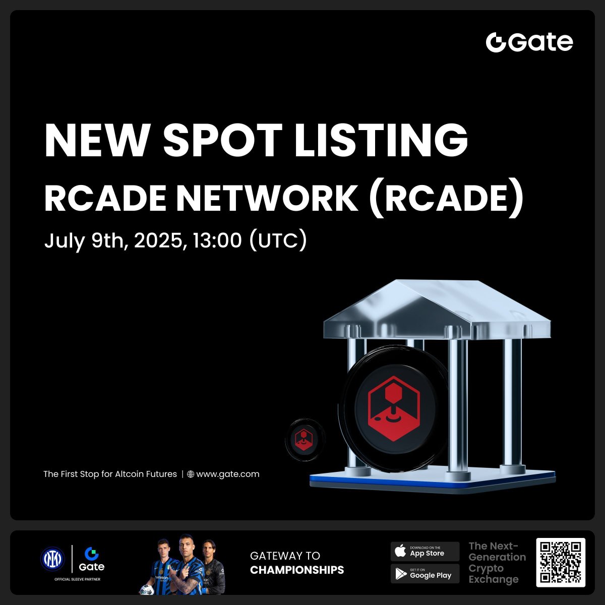 Gate.io (@gate_io) on Twitter photo Gate New Listing: $RCADE <a href="/RcadeNetwork/">RCADE Network</a>
🔹Trading Pair: $RCADE / $USDT
🔹Trading Starts: 13:00, July 9th (UTC)
Trade: gate.com/trade/RCADE_US…
Details: gate.com/article/45994 Gate New Listing: $RCADE <a href="/RcadeNetwork/">RCADE Network</a>
🔹Trading Pair: $RCADE / $USDT
🔹Trading Starts: 13:00, July 9th (UTC)
Trade: gate.com/trade/RCADE_US…
Details: gate.com/article/45994
