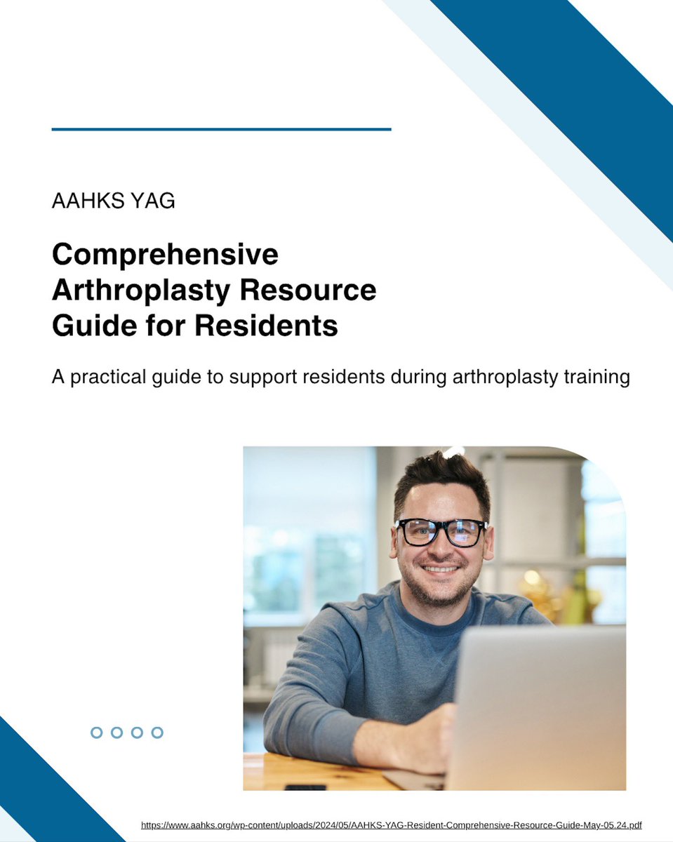 Everything you need to know for your arthroplasty training — all in one place. Checkout out the AAHKS YAG Comprehensive Arthroplasty Resource Guide 🦴📘

aahks.org/wp-content/upl…

#arthroplasty #orthopaedics #residency #TJA #aahksyag #aahks