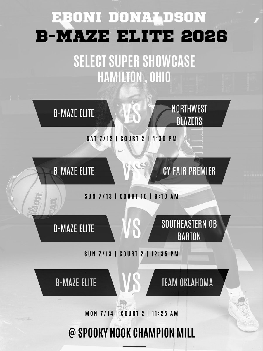 Schedule for this weekend!!! 🔥<a href="/BMazeEliteGirls/">B. MazeElite Girls</a> <a href="/615Fie/">Family Is Everything Outreach</a>