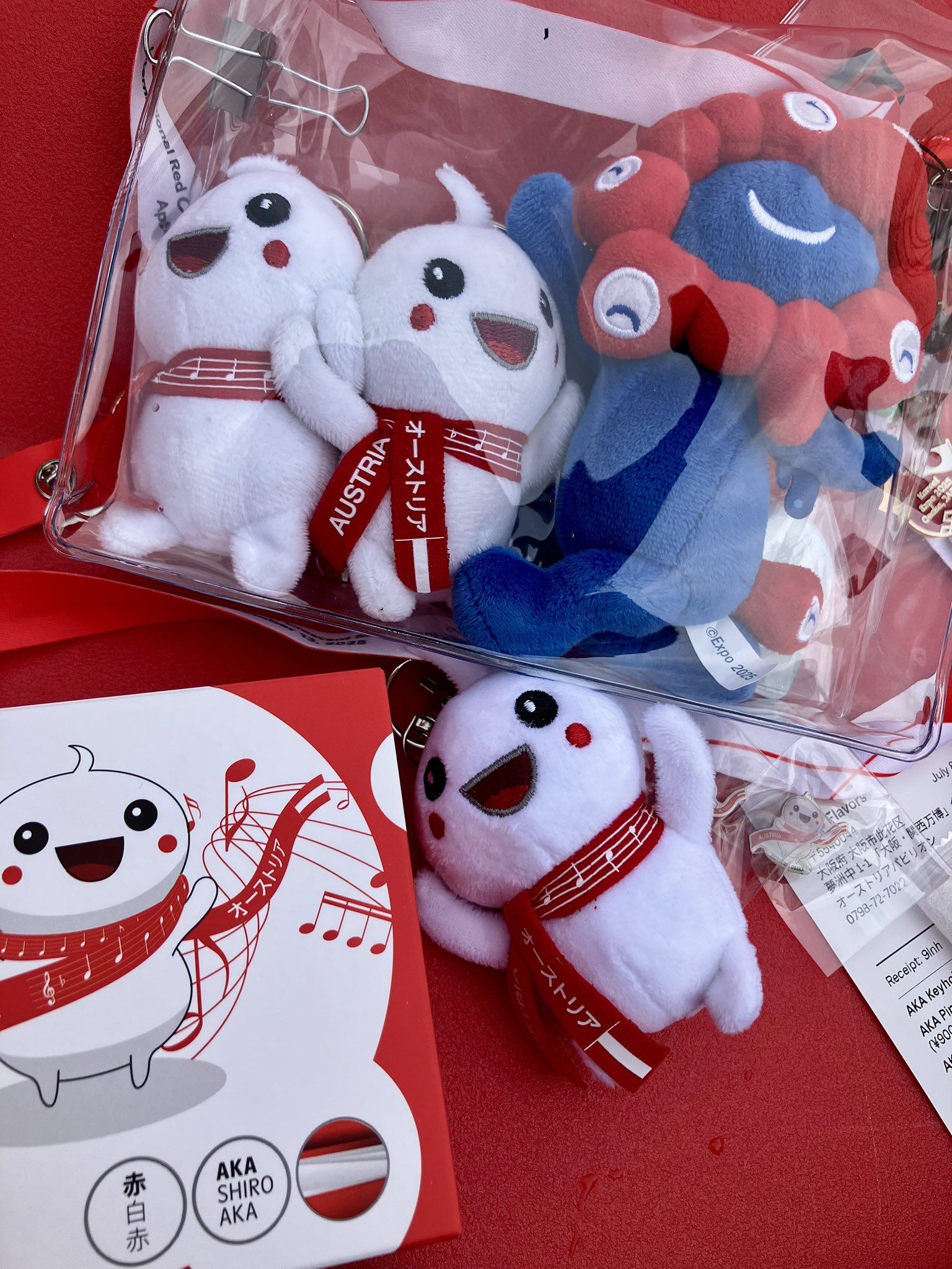 関西万博 EXPO2025オーストリア館 赤白赤 アカシロアカ キーホルダー