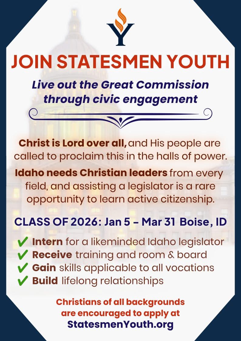 intheknowidaho's tweet image. A friend of mine is running this program for Idaho legislative interns and I just had to share! Know any young people who would be interested? ๐บ๐ธโ๏ธ
statesmenyouth.org