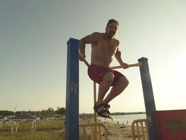 At the beach, using monkey bars, go for a 3 set 79 rep parallel bar chest to triceps dips then add progressive resistance overload for desired effect. #Galatians6:9 #stayingalivein2025 #fattofitnoquit #fightyoflight #fababs #icanucantoo #generationjoshua

@