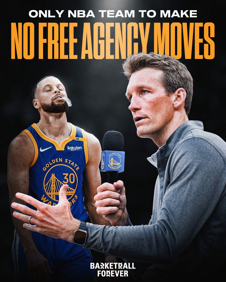 bballforever_'s tweet photo. The Warriors are the ONLY TEAM IN THE LEAGUE to make ZERO MOVES in free agency 😳 https://t.co/q6flk8Upx5