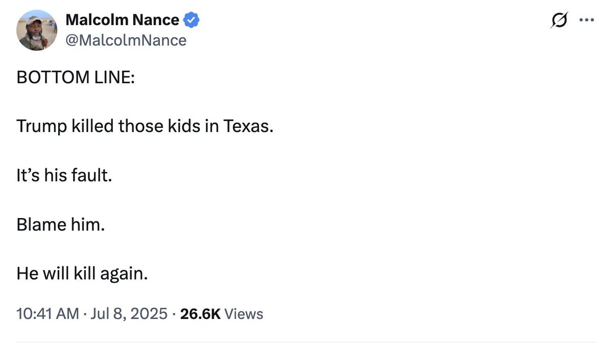 plum83006's tweet image. BOTTOM LINE:
Malcolm Nance is an absolute piece of shit, an awful person in addition to being a complete fraud and charlatan.
Democrats who follow Nance will head straight to hell.