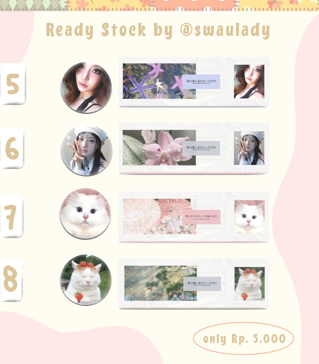 help repost, please? thankyouu! #zonauang 

aku ada ready layout simple dengan price tertera yaa! opreq harga sama by
[sakura, heeseung, taehyung, ningning, minju, kucing] 

1 ❌
