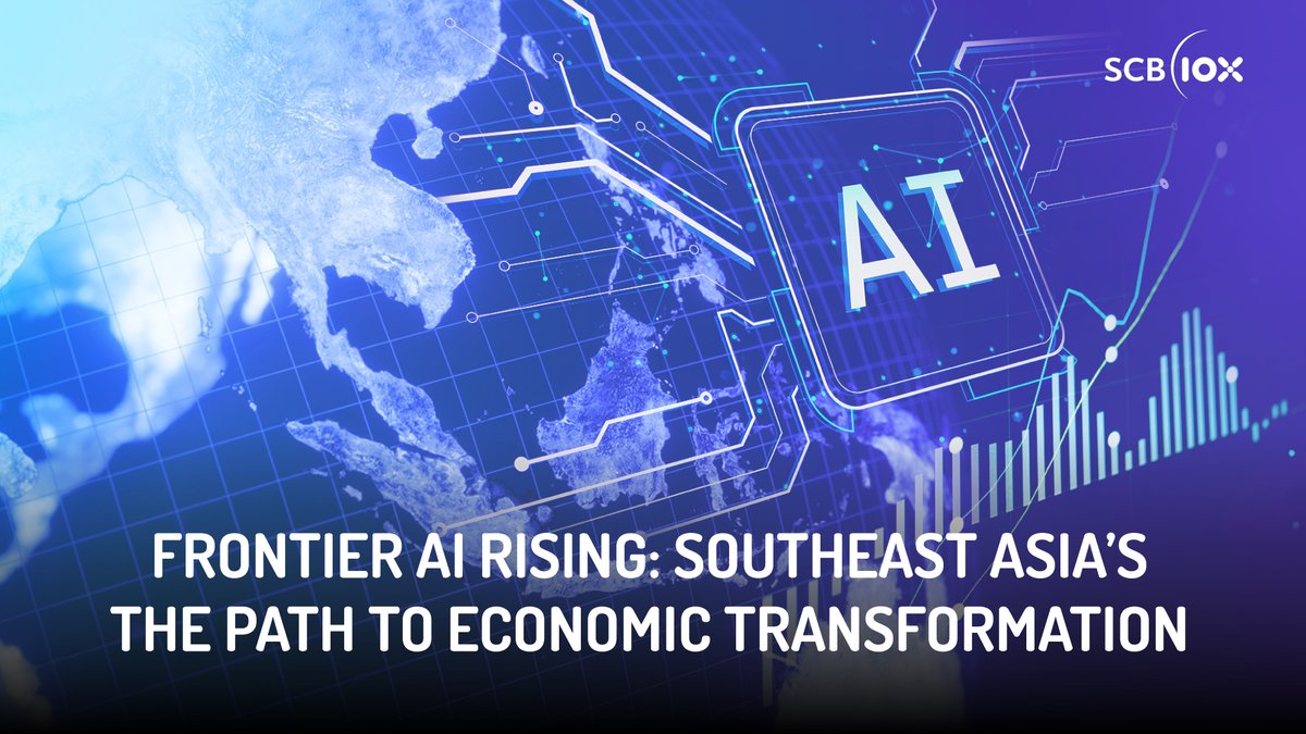 SCB10X_OFFICIAL's tweet image. 🚀 #FrontierAI is reshaping #SoutheastAsia, promising a $1T boost by 2030! Big opportunities come with new risks. Are we ready? Our latest article breaks down how the region can stay ahead with strategic readiness.
Read more: scb10x.com/en/blog/fronti…
#SCB10X #AI #SEA