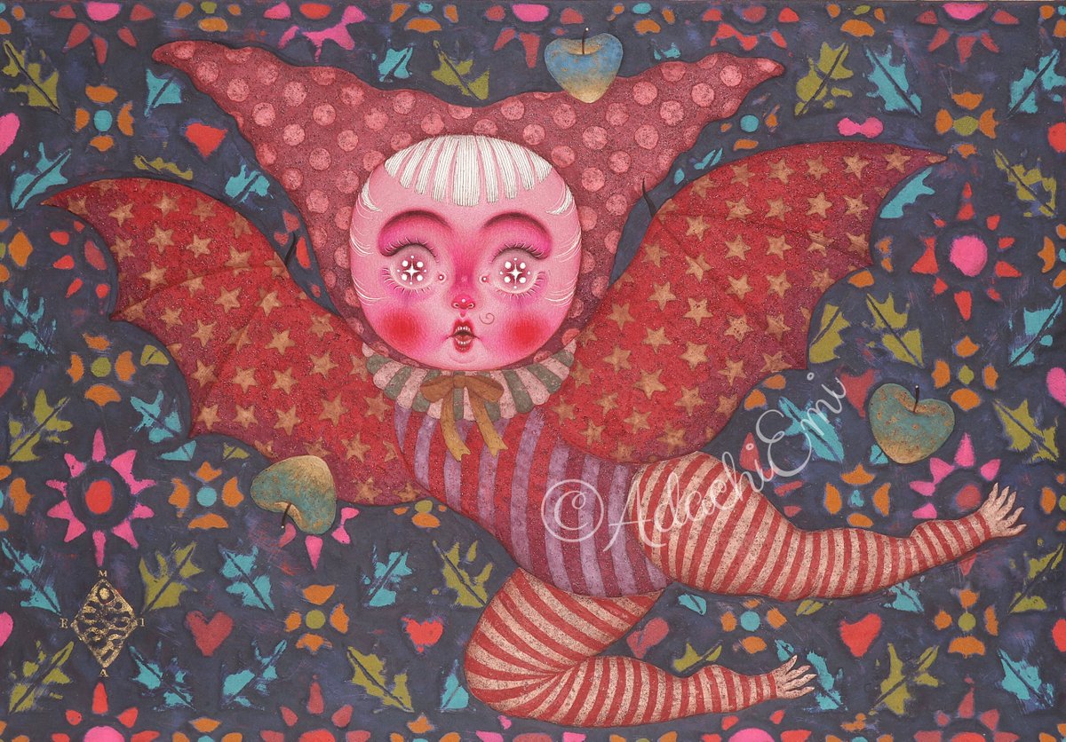 足立絵美｜日本画原画 ポポトピアあっぷっぷパレード個展 足立絵美️️️🍓日本画 (@emi8282) / X