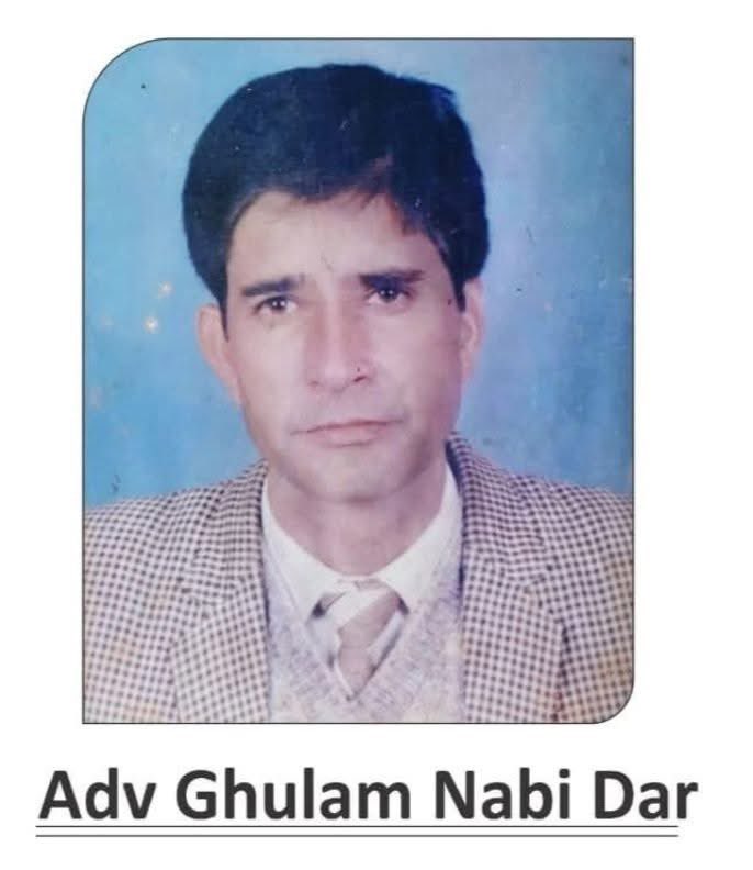Today, I pay my heartfelt homage and tribute to Advocate Ghulam Nabi Dar Sahib on his 19th death anniversary.
He was martyred in 2006, a loss that not only shook his family and friends but also left a deep void in the <a href="/JKNC_/">JKNC</a> of which he was a dedicated and esteemed member.