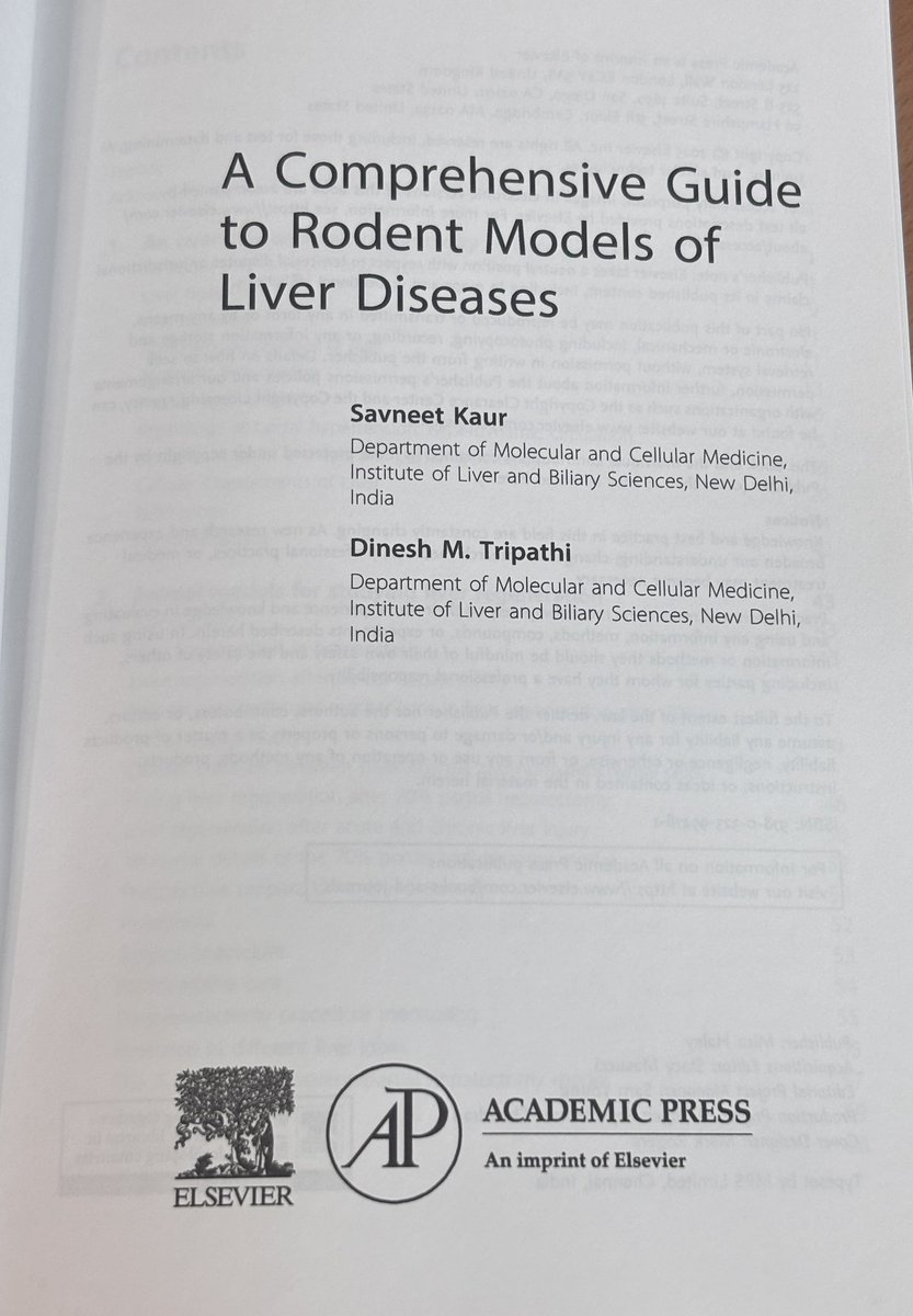 savykaur (@savykaur3) on Twitter photo Thrilled to announce the publication of our book on ‘Animal models of liver diseases’, produced in collaboration with <a href="/ElsevierConnect/">Elsevier</a> <a href="/DineshMTripathi/">Dinesh M Tripathi</a>! A valuable guide to all those working on rodent models of liver diseases <a href="/EASLedu/">EASL Education</a> <a href="/AASLDtweets/">AASLD</a> <a href="/APASLnews/">APASL News</a> Thrilled to announce the publication of our book on ‘Animal models of liver diseases’, produced in collaboration with <a href="/ElsevierConnect/">Elsevier</a> <a href="/DineshMTripathi/">Dinesh M Tripathi</a>! A valuable guide to all those working on rodent models of liver diseases <a href="/EASLedu/">EASL Education</a> <a href="/AASLDtweets/">AASLD</a> <a href="/APASLnews/">APASL News</a>
