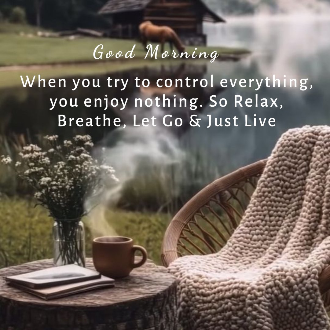 Controlling every aspect of life can be very exhausting &amp; stressful. It prevents us from enjoying genuine joy. Sometimes all you have to do is surrender some control &amp; enjoy natural flow of life.😊🙏🙏