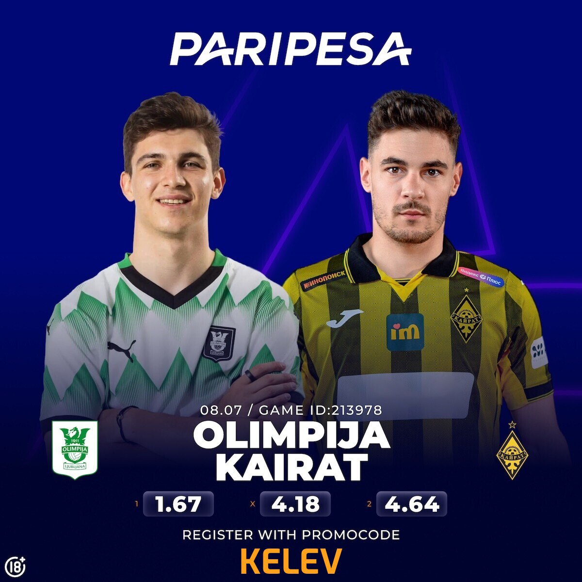 CalebianR's tweet photo. ⚽ OLIMPIJA vs KAIRAT
3 likely outcomes:
✅ Over 2.5
✅ GG (Both Teams to Score)
✅ Home Win
🎯 Correct Score: 2–1
What’s your prediction? 🤔
Bet now with Paripesa 👇
🔗 https://t.co/ZAPYHZEQt2
🎁 Use promo code KELEV
#Paripesa #KELEV #BettingTips
#FIFACWC #Football https://t.co/JnqhBhv4AI