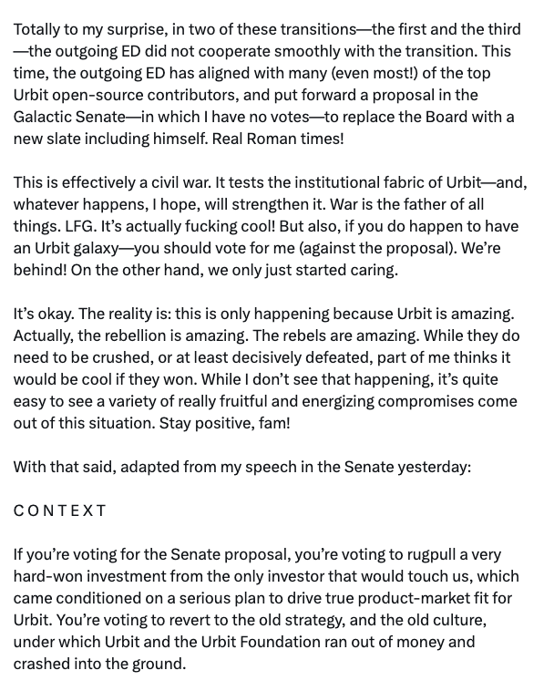 The Lindy Law of Governance: the longer a decentralized organization has managed to survive, the crazier its governance meltdowns will be