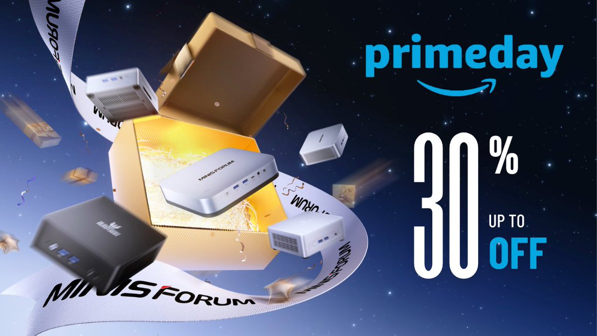 🎉 Minisforum Amazon Prime Day Big Sale is Coming!
Join our YouTube Livestream to learn more: youtube.com/live/hH_wRuDmy…

🔥 Don’t miss huge Prime Day discounts—up to 30% OFF!
Plus, order through our livestream or social media during the event and get a FREE gamepad or mouse! 🎮🖱️