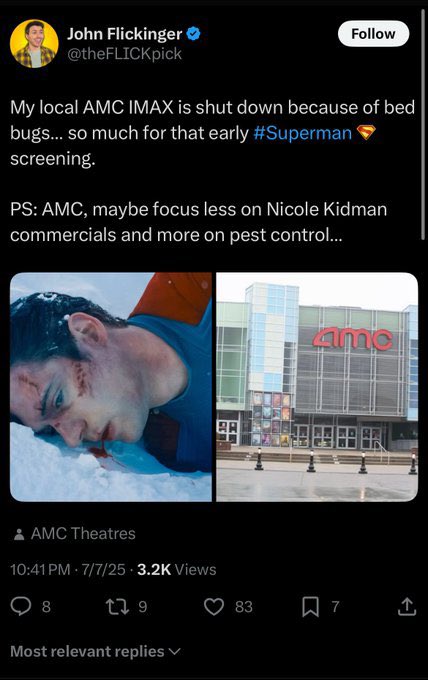 CorneliusAMCApe's tweet photo. account @theFLICKpick posted a slander post (now deleted), making up lies about “his local AMC Theater”.  Using an old, unrelated article to make his claim, but is actually just a dirty liar. Why would someone want to make up stuff about AMC? 🧐

 #APESNOTLEAVING $AMC #AMC https://t.co/n6HJHlpxxp