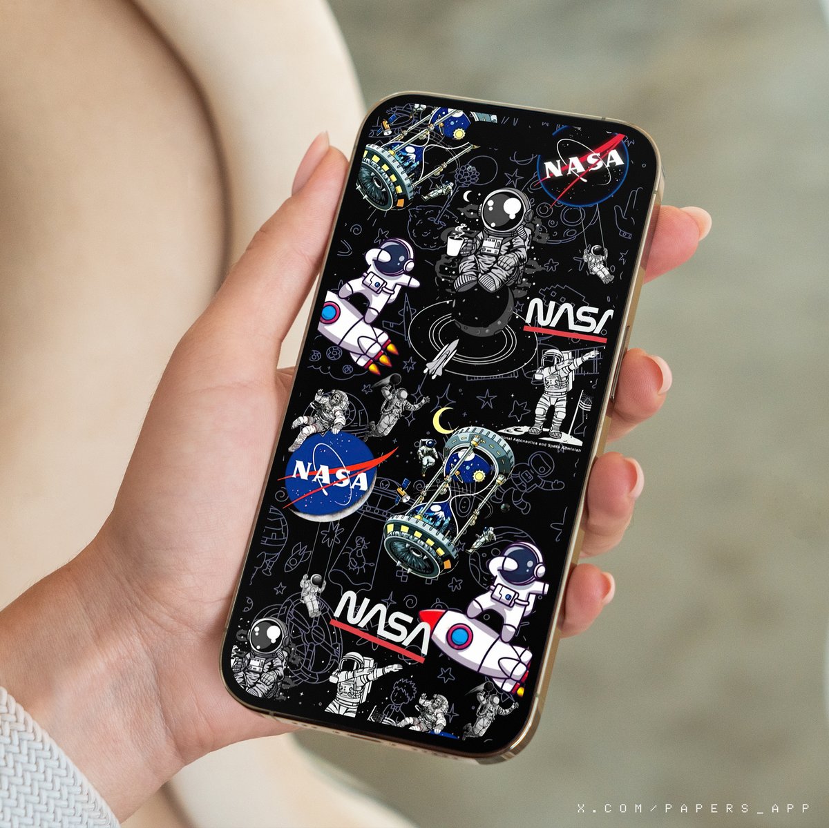 Papers_app's tweet photo. NASA Doodle Art #Wallpaper https://t.co/wn781Cu1ey