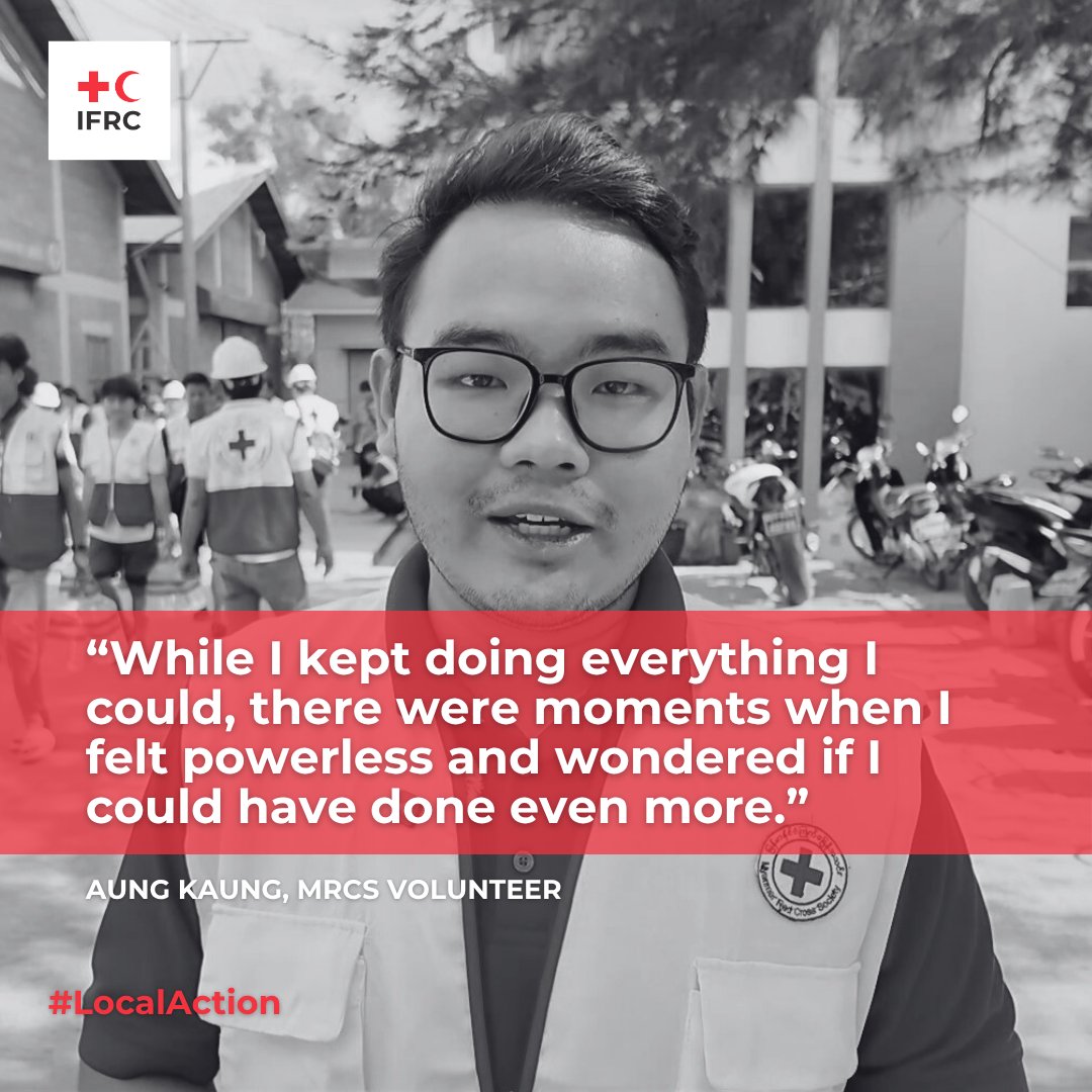 IFRCAsiaPacific's tweet photo. In Myanmar’s darkest hours, volunteers became the light.
From delivering aid to supporting recovery, they are the first to respond and the last to leave.
#LocalActionGlobalReach https://t.co/8R6tfgeF0I
