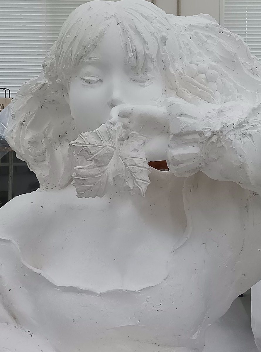 AbeTetsutaro's tweet image. 日展出品にむけて、仕上げ作業。
この作品を最後に、日展を退会します。