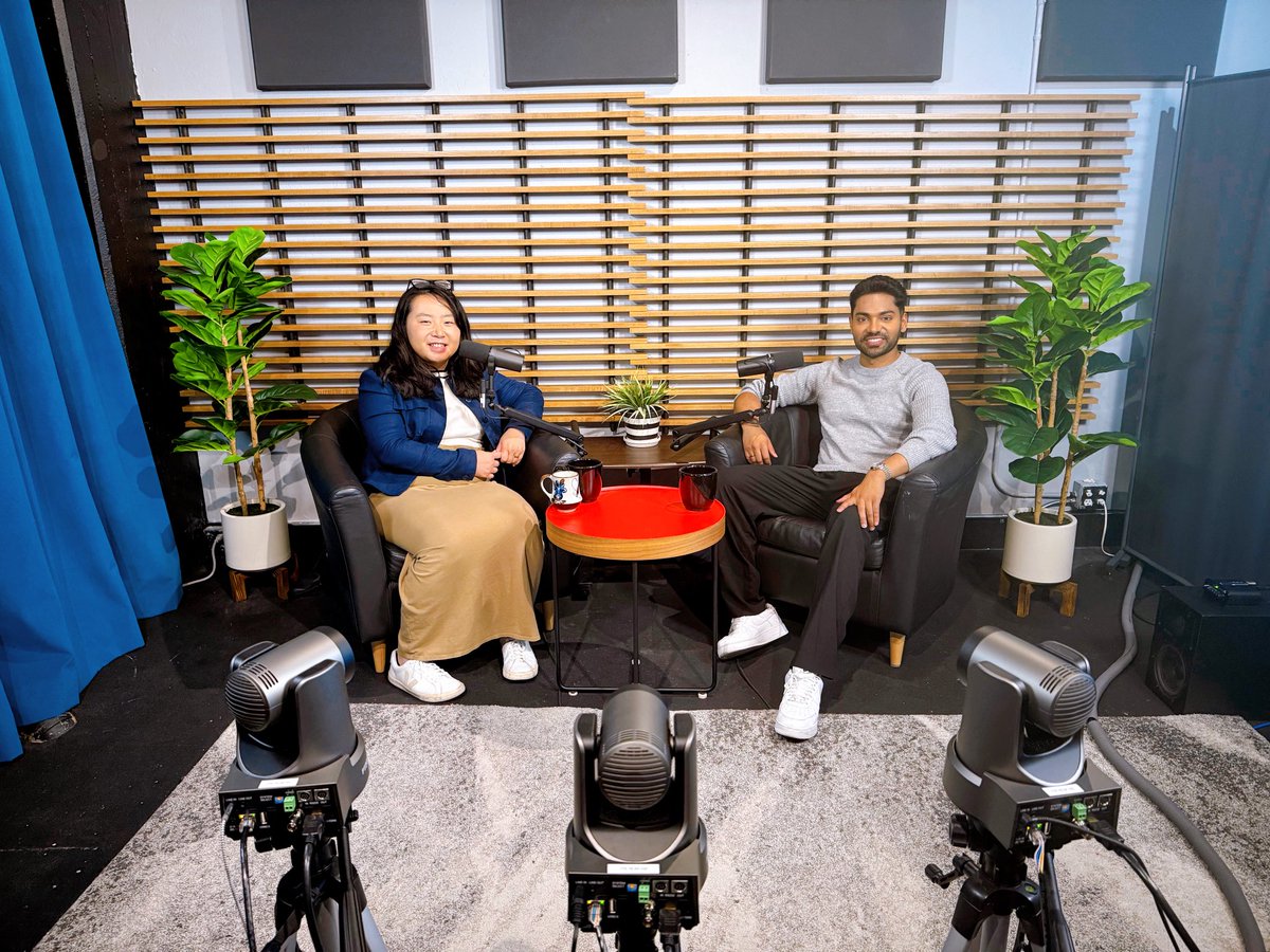 Grace Gong (@gracegonggg) on Twitter photo After 500+ online interviews, today I recorded my first live podcast in a studio! 🎙️
What an incredible milestone.
Sitting across from <a href="/krishramineni/">Krish Ramineni</a> , founder and CEO of <a href="/firefliesai/">Fireflies.ai</a> , reminded me exactly why I started this journey. The energy, the spontaneous moments, the After 500+ online interviews, today I recorded my first live podcast in a studio! 🎙️
What an incredible milestone.
Sitting across from <a href="/krishramineni/">Krish Ramineni</a> , founder and CEO of <a href="/firefliesai/">Fireflies.ai</a> , reminded me exactly why I started this journey. The energy, the spontaneous moments, the