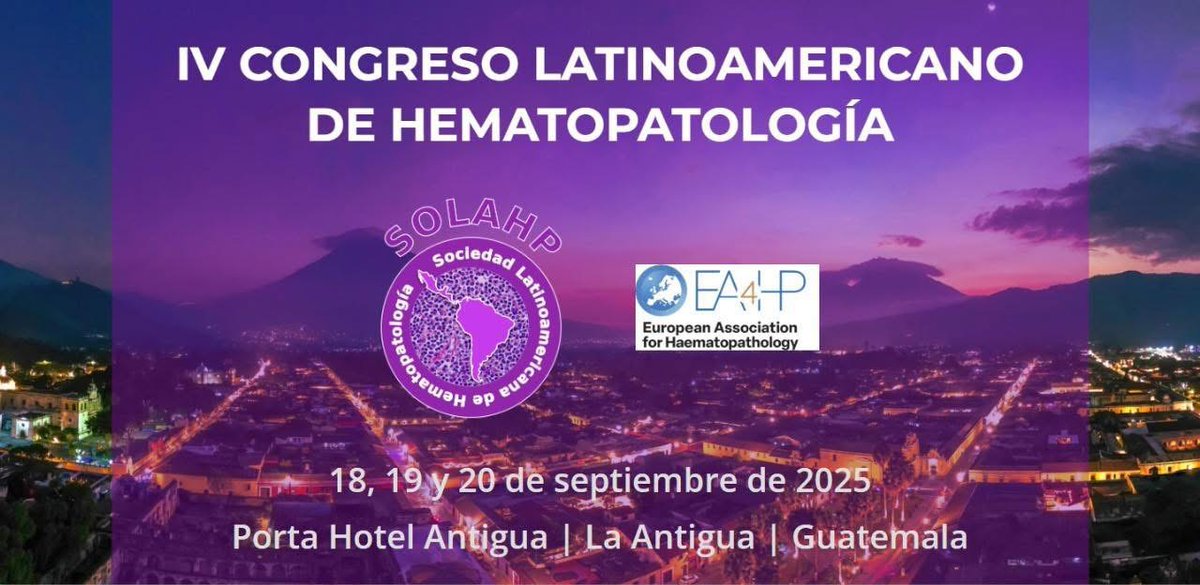 rositadeolivop1's tweet photo. Estamos a casi nada de reunirnos en la bella Antigua Guatemala para vivir una experiencia académica de primer nivel en el Congreso Latinoamericano de Hematopatologia 🔬 https://t.co/DqzYYTA4zg