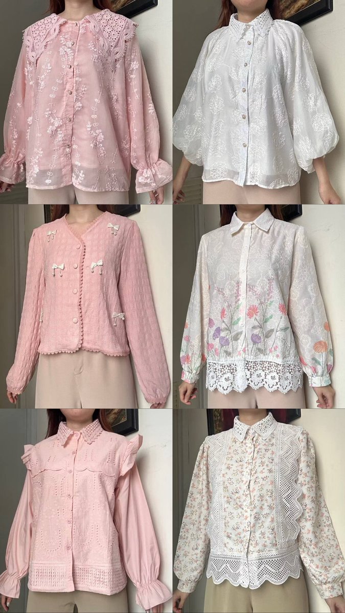 rekomendasi pink &amp; white atasan wanita✨💅🏻

A thread