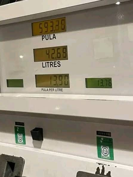 Petrol costs 14 in Botswana and they get it from South Africa... 😁😏
