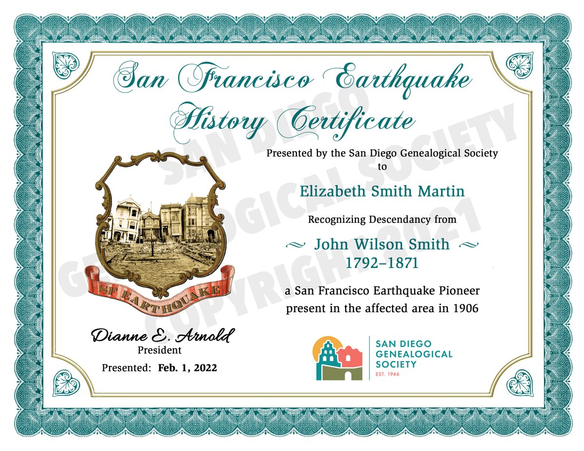 SDGS2020's tweet photo. SDGS is honoring pioneers of the State of California who helped shape its future by offering ancestral recognition certificates. Please consider honoring your California pioneer ancestor today!
See the SDGS website for more details: https://t.co/soCwfBqBzx https://t.co/AuUzZMAZBH