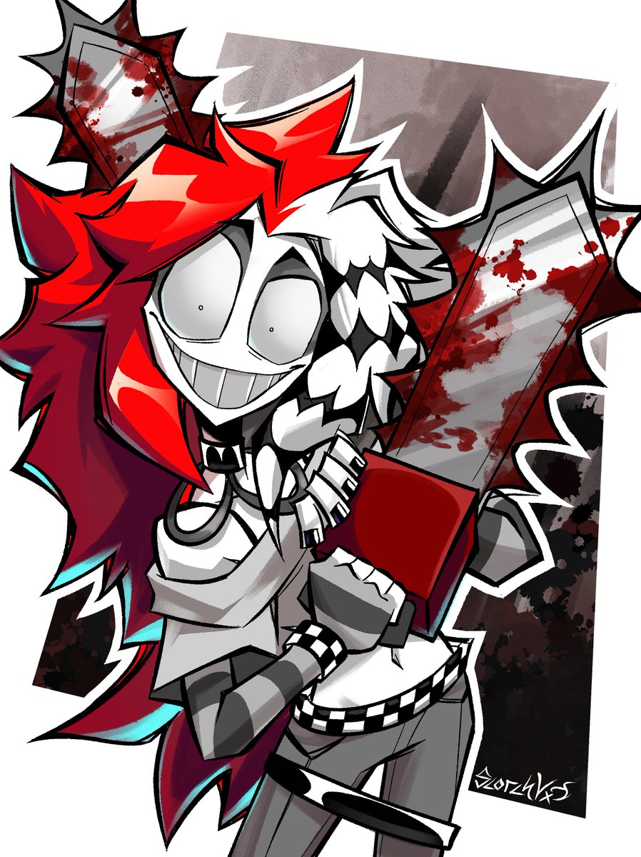 ScorchVx △△△ (@scorchvx) on Twitter photo WOW LOOK AT THAT IT'S AN ART TRADE WITH <a href="/dangerbizz/">GHOSTIE/BONES 🎸 (comms closed | 4/4 slots)</a> LOOK OUT WOW LOOK AT THAT IT'S AN ART TRADE WITH <a href="/dangerbizz/">GHOSTIE/BONES 🎸 (comms closed | 4/4 slots)</a> LOOK OUT