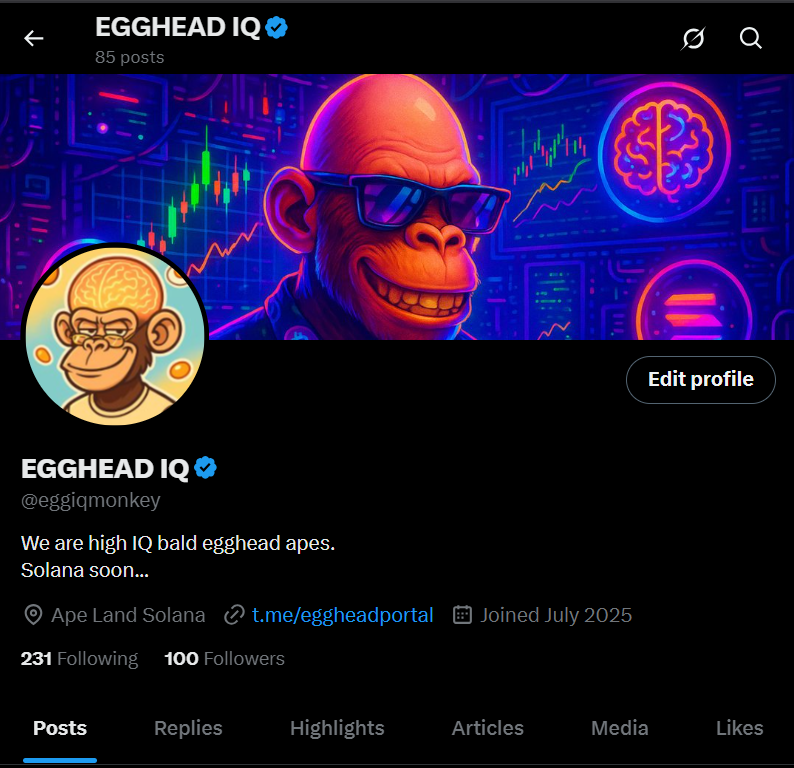 EGGHEAD IQ (@eggiqmonkey) / Posts / X