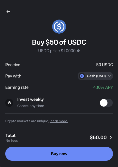 PSA: If you need low cost, high volume $USDC on / off ramps for your startup, <a href="/CoinbaseBiz/">Coinbase Business</a> is live in alpha and serving our first batch of US customers

No fees to convert between USD and USDC, no fees to send crypto on most chains, including <a href="/base/">Base</a> and <a href="/solana/">Solana</a> , and super high