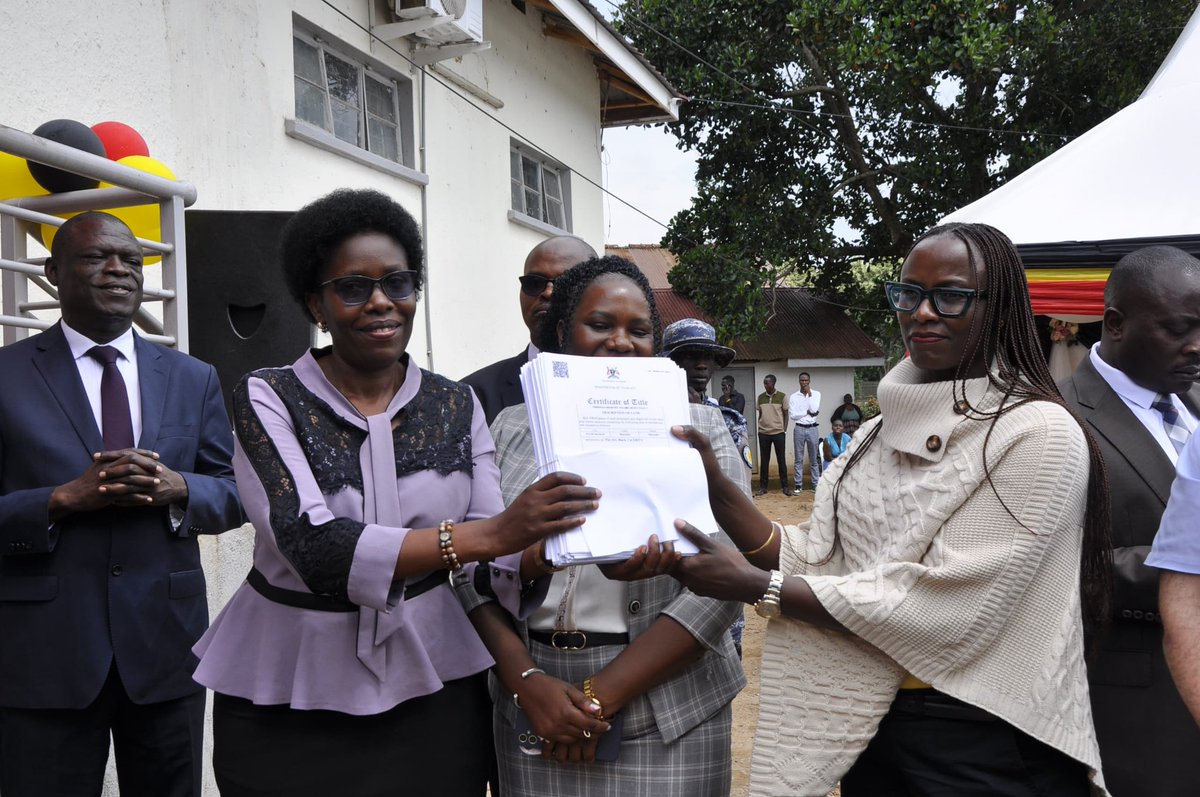 I received about 57,325 freehold land titles  for the districts of Bukedea, Soroti, Serere, Isingiro, Ntungamo, Maracha, Kikuube.  The NRM gov't took a decision to support vulnerable communities with land titles, which are usually very costly yet crucial in Wealth Creation. I