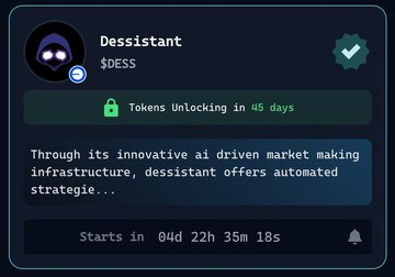 Lil__Retardio's tweet photo. 🧪 What if liquidity could think for itself?

Dessistant isn’t your average DeFi tool — it’s an AI-powered market maker that learns, adapts, and optimizes in real time.
No static curves. No guesswork. Just intelligent liquidity, always one step ahead.
Launching soon on @virtuals_io 
Backed by @Vader_AI_ , 
This is what the future of onchain liquidity feels like.

@Dessistant 
@VaderResearch  
@KaitoAI
$DESS $vader $virgens
👇 Ready to let AI run the pool? Or still stuck in 2021?
(Let us know ⬇️)