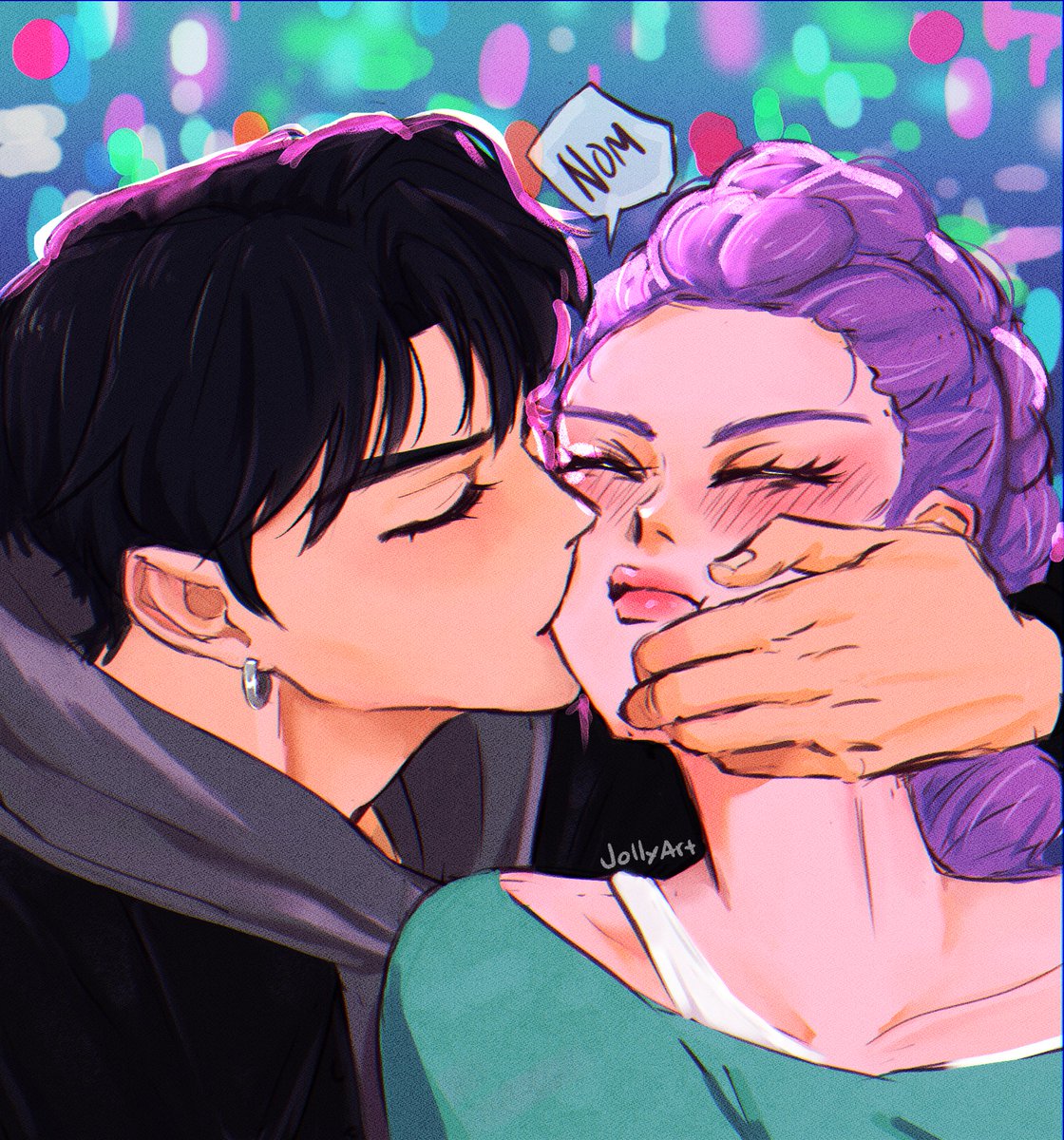 JollyfArts's tweet image. Sorry about the angst earlier😔Here some fluff as an apology to balance it all out! #KPOPDEMONHUNTERS #rujinu #jinumi