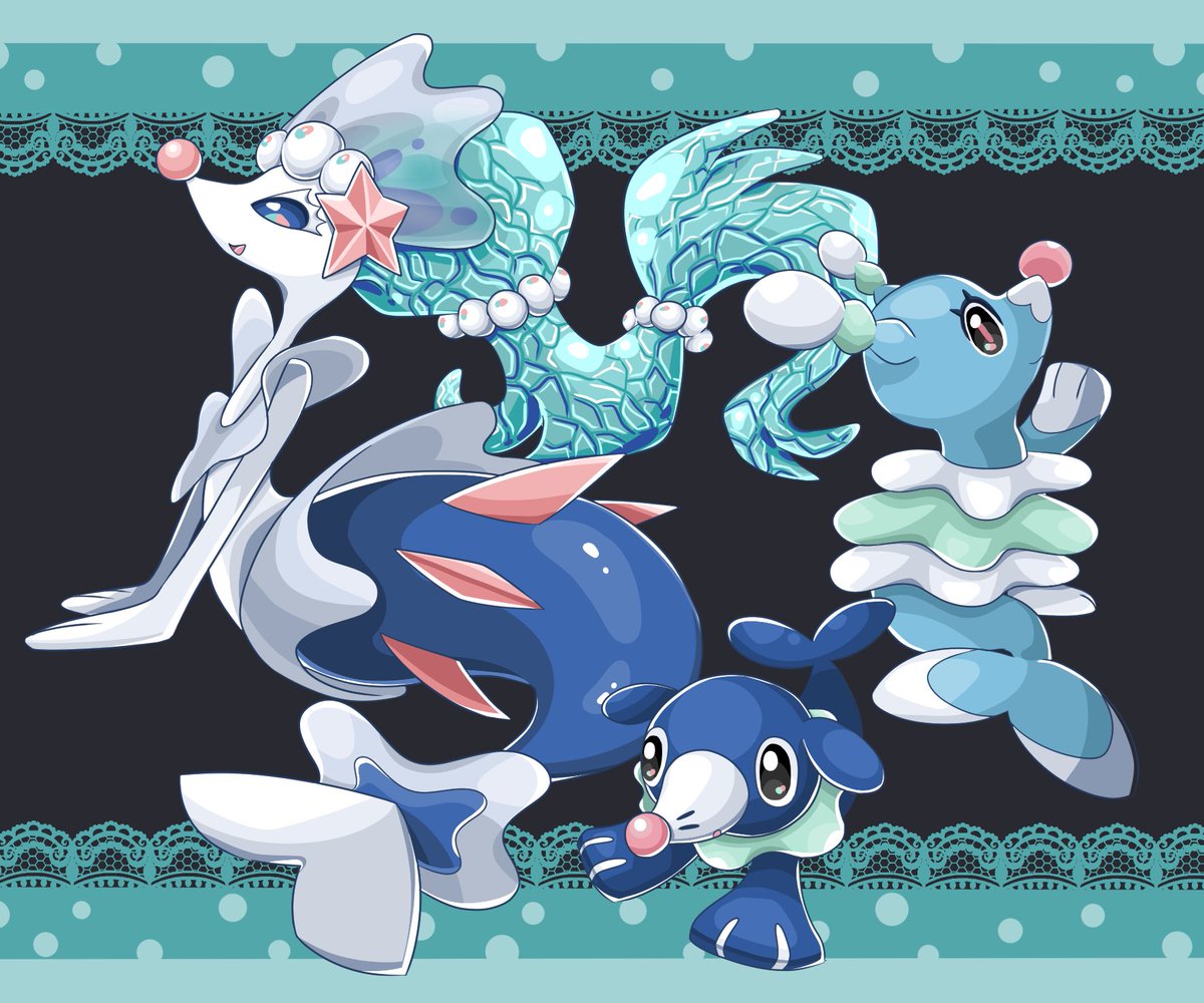 アシレーヌ #オシャマリ #アシマリ #ポケモンイラスト