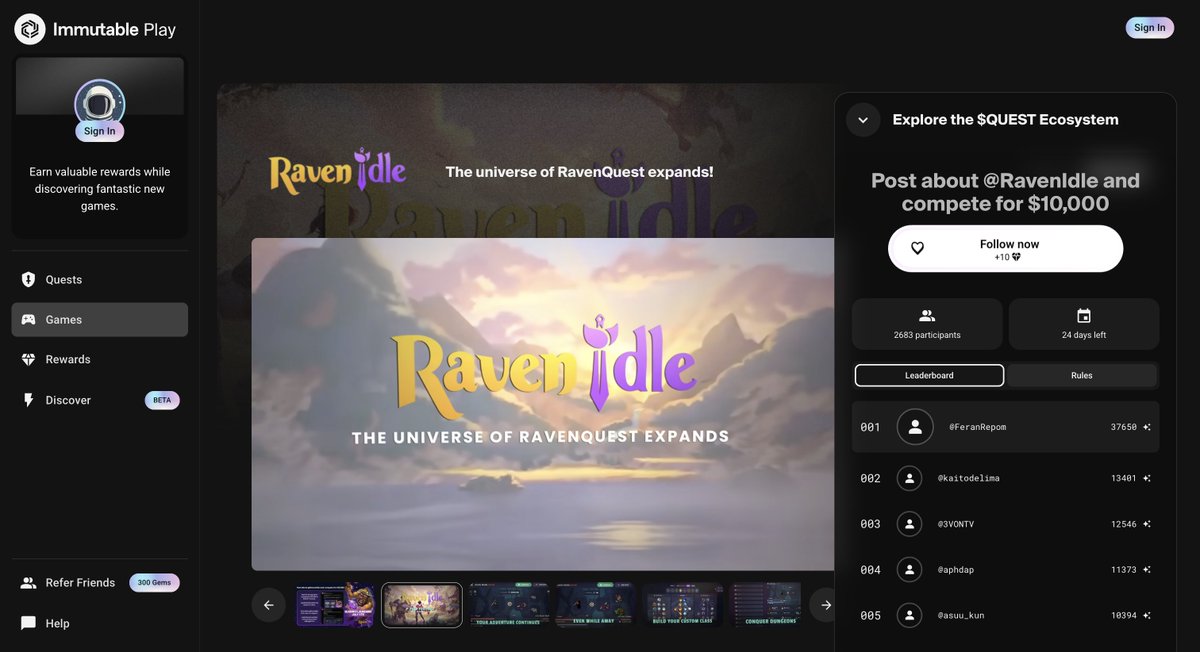 aulijk's tweet image. creators are the best top-of-funnel strategy for games pre-launch.
some promising metrics from the @RavenIdle Creator Leaderboard launch:
> 2,500 activated creators
> 450K views generated
if you're a creator there's no downside to joining and it only takes a few minutes.
for…