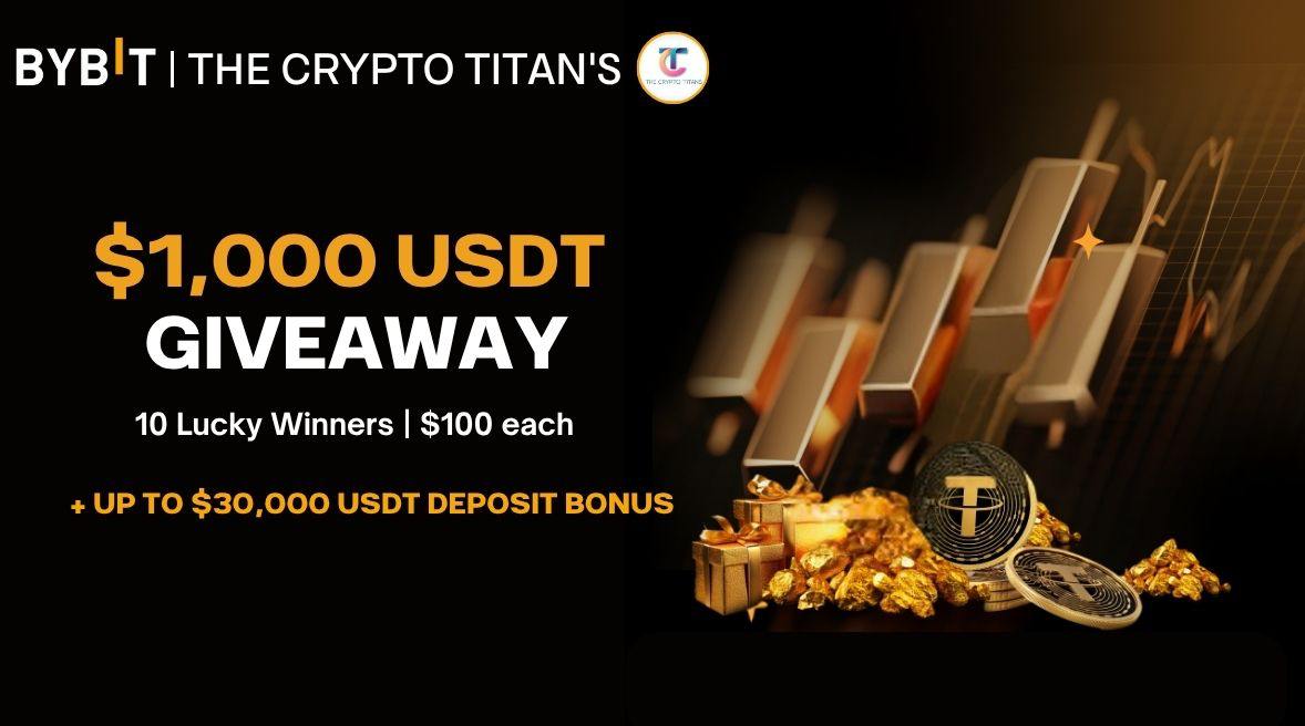 ✅ $1000 #Giveaway ($100 each to 10 random users)

🔥To participate just create an account using The Crypto Titan's ref link and deposit min $100 worth of any asset.

LINK for Registration: partner.bybit.com/b/61808

⏰ Time Period 8 July to 21 July 2025

#Bybit #Airdrop #Freemoney