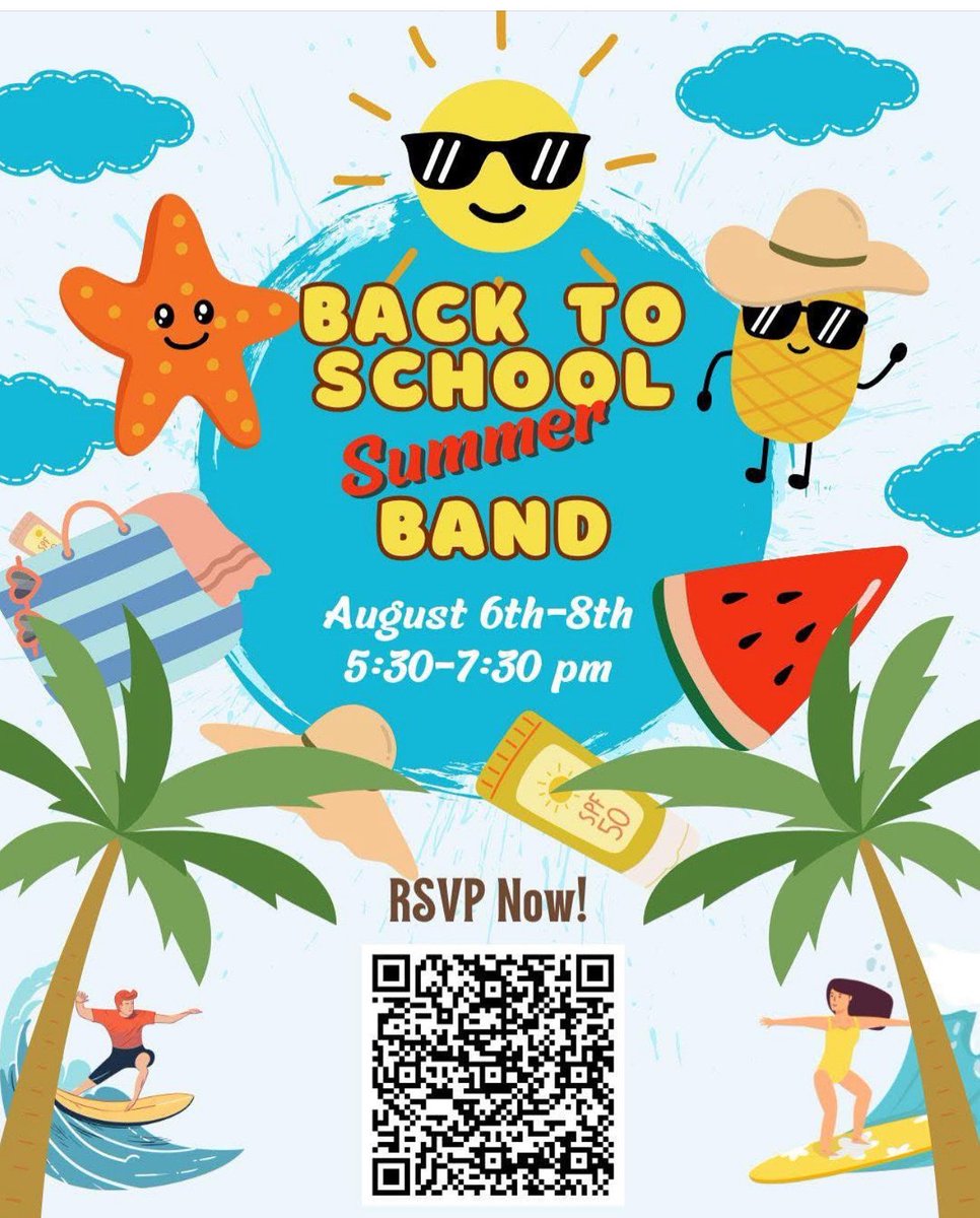 🚨Attention all Concert, Symphonic, and Honors Band students for the upcoming school year: 

An email was sent with details about our Sunmer Band on August 6, 7, 8; check it out and get registered!🚨 @nelsonjhband
