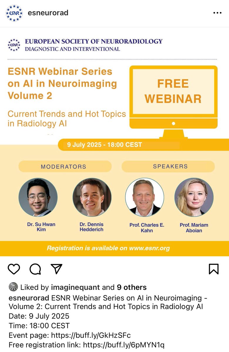 Nazanin Maleki (@malekinazanin) on Twitter photo Looking forward to an informative session for both trainees and AI enthusiasts!
<a href="/Radiology_AI/">Radiology: Artificial Intelligence</a> <a href="/cekahn/">Charles Kahn, MD</a> <a href="/MariamAboian/">Mariam Aboian</a> Looking forward to an informative session for both trainees and AI enthusiasts!
<a href="/Radiology_AI/">Radiology: Artificial Intelligence</a> <a href="/cekahn/">Charles Kahn, MD</a> <a href="/MariamAboian/">Mariam Aboian</a>