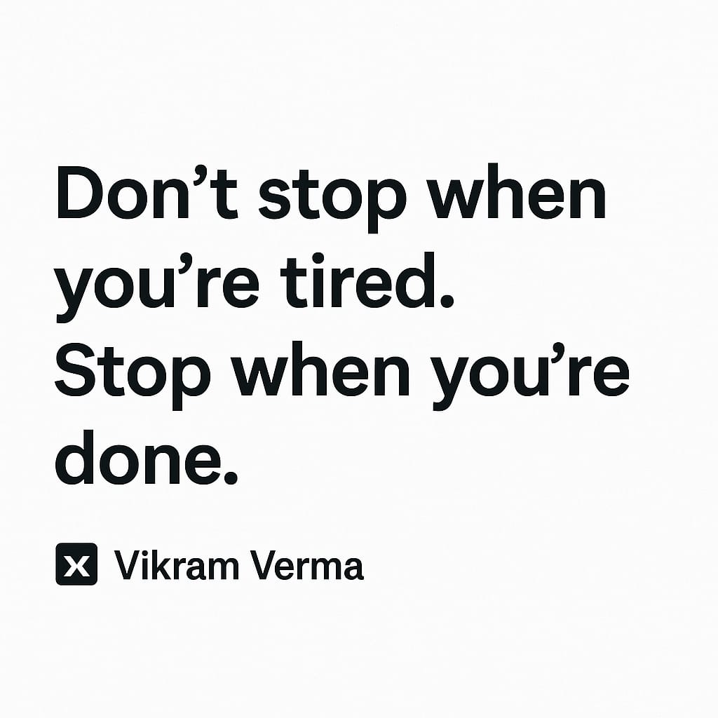 VikramVerm25510's tweet image. Some people doubted you.
Some left you.
Some tried to break you.
But you’re still standing — and that’s your power.
You didn’t come this far to only come this far.
Keep going.
— Vikram Verma
🔁 Repost if you’re still standing
👤 Follow for more fearless truths
#VikramVerma…