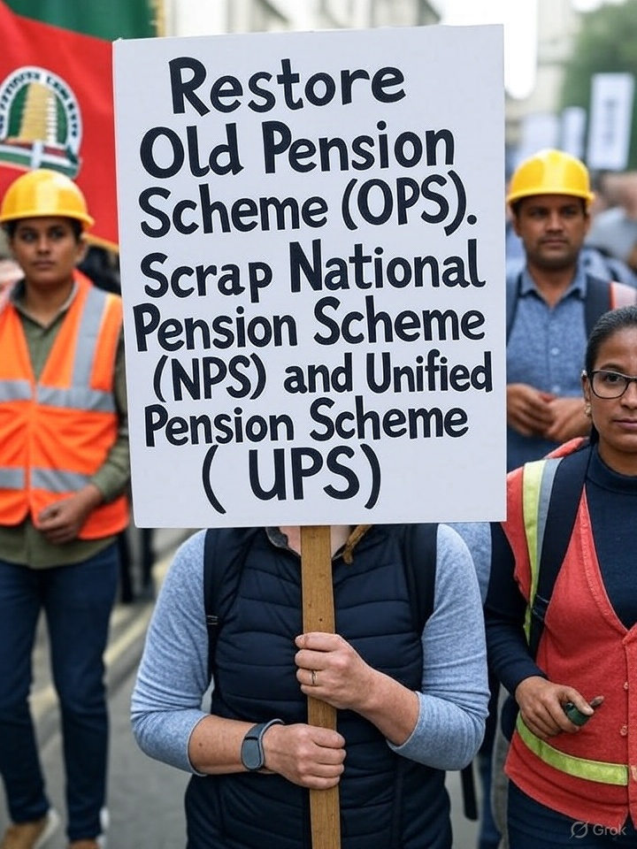 pycpim's tweet photo. July 9 all India Strike 

Restore Old Pension Scheme (OPS) NOW! ✊
Scrap the National Pension Scheme (NPS) &amp; Unified Pension Scheme (UPS) that betray our government employees' future. Ensure a secure retirement for those who serve us! 

#RestoreOPS #ScrapNPS #PensionJustice https://t.co/wWwbPdLeFS
