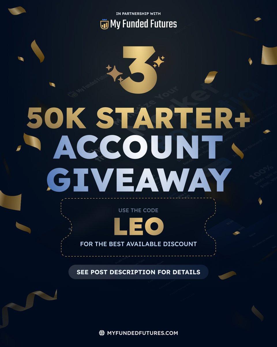 Leo๐ฐ๏ธ (@leooinvests) on Twitter photo Iโm giving away 3 x $50k starter+ accountsโผ๏ธ
To enter :
- Like & Retweet
- Follow <a href="/leooinvests/">Leo๐ฐ๏ธ</a> and <a href="/MyFundedFutures/">MyFundedFutures</a>
- Comment the model you trade
Winner Announced on July 24th!! Iโm giving away 3 x $50k starter+ accountsโผ๏ธ
To enter :
- Like & Retweet
- Follow <a href="/leooinvests/">Leo๐ฐ๏ธ</a> and <a href="/MyFundedFutures/">MyFundedFutures</a>
- Comment the model you trade
Winner Announced on July 24th!!