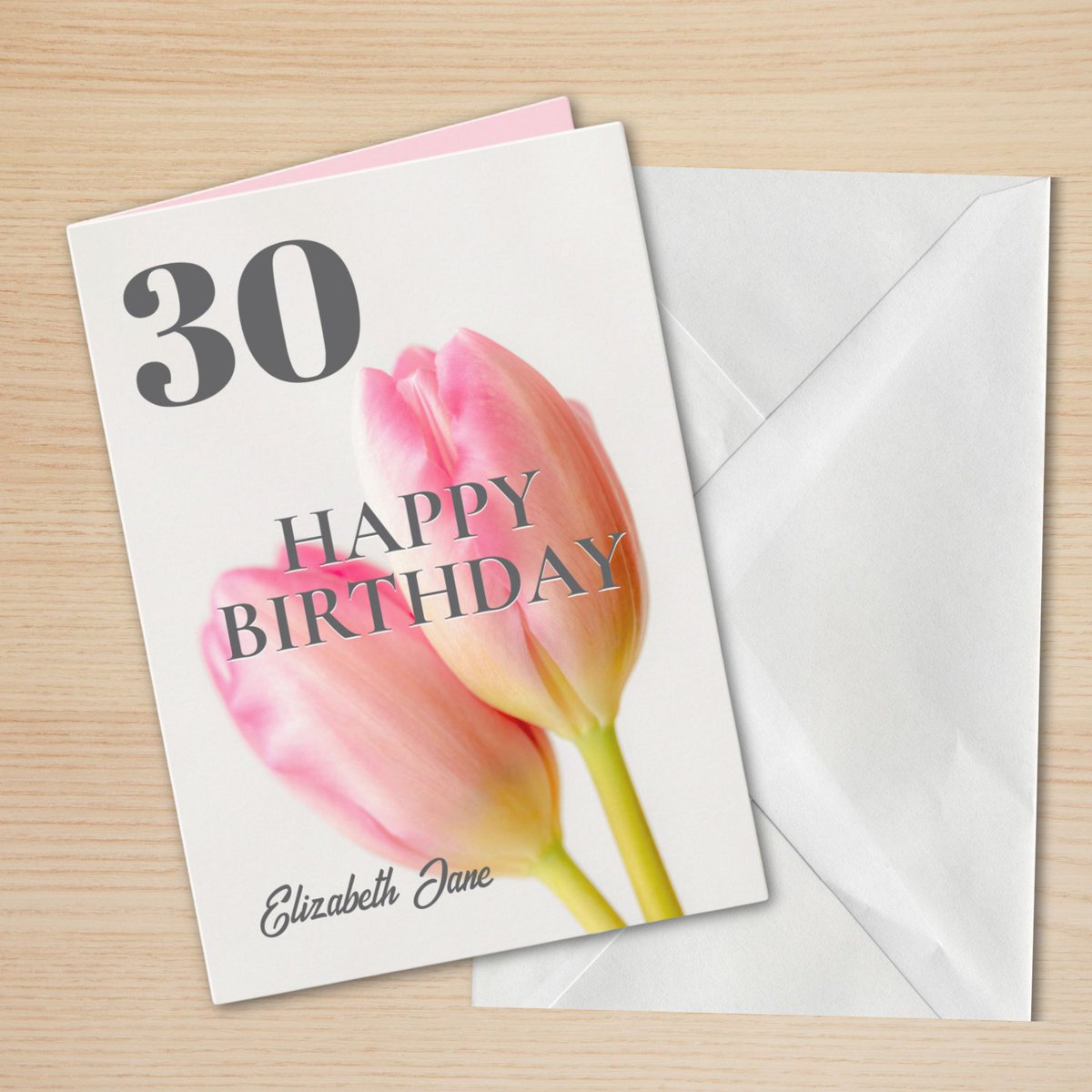 Recently Sold on my Zazzle store.. Pink Tulips Personalized 30 Happy Birthday Card | zazzle.com/pink_tulips_pe… 
Thank you to the buyer from Bloomsburg, Pennsylvania #zazzle #zazzlemade #cards #personalized #customized #birthdaycards #SupportSmallBusinesses