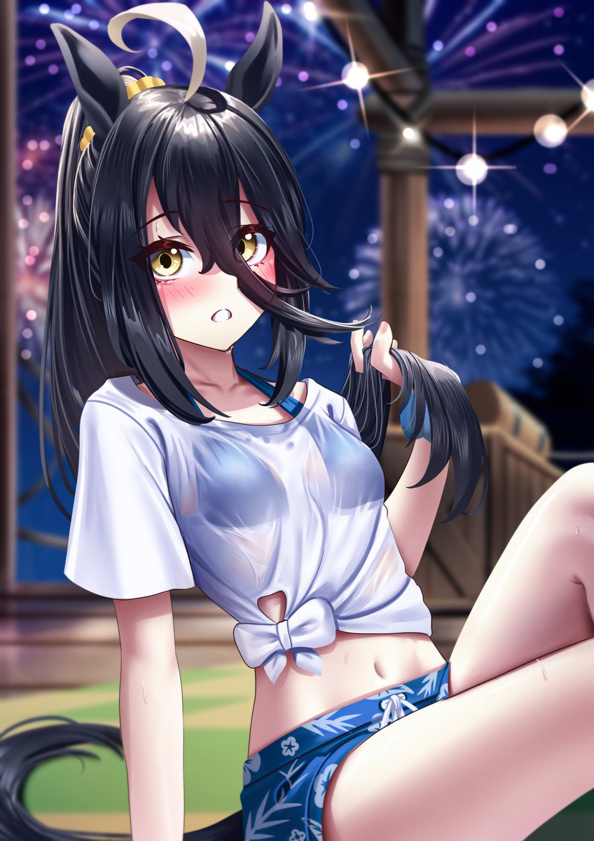 manjo_9257's tweet image. ポニーテール カフェ
#マンハッタンカフェ #ウマ娘