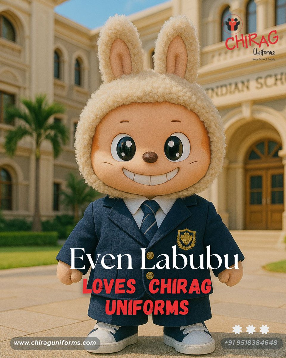 Labubu said it best: Chirag Uniforms slays every time.
Cute &amp; Fun: Caught: Labubu stealing the spotlight in Chirag Uniforms. Can you blame him?
Brand-Focused &amp; Sharp: When even Labubu chooses Chirag Uniforms, you know it’s the real deal.
#uniforme