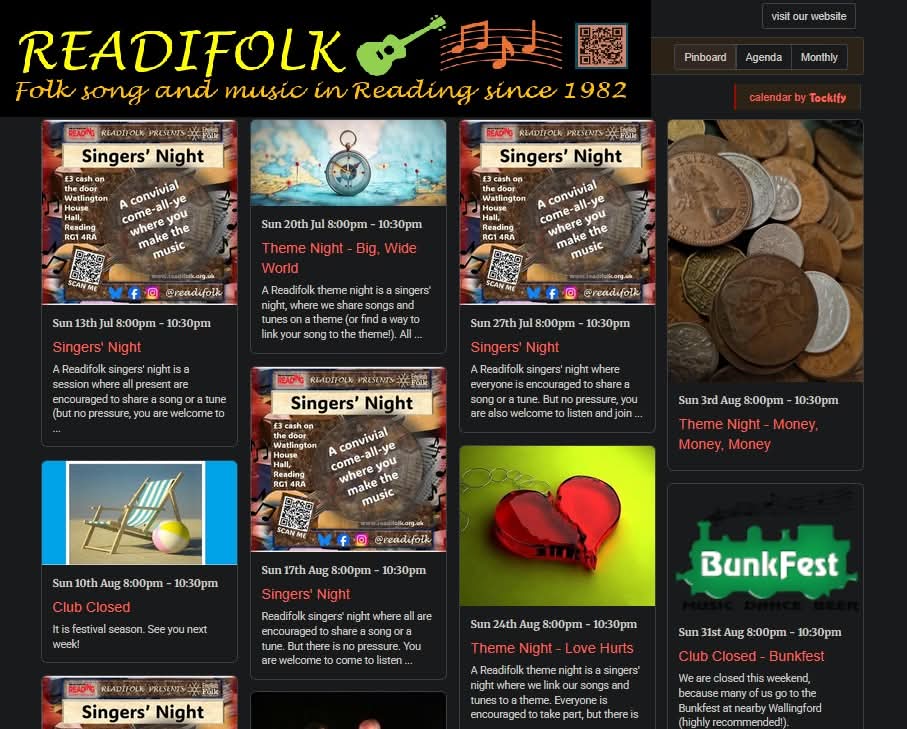 🎵🎶🌻😎☀ Summer at Readifolk 🎵🎶
We have sessions on Sundays through July and most of August. Look what's coming up...