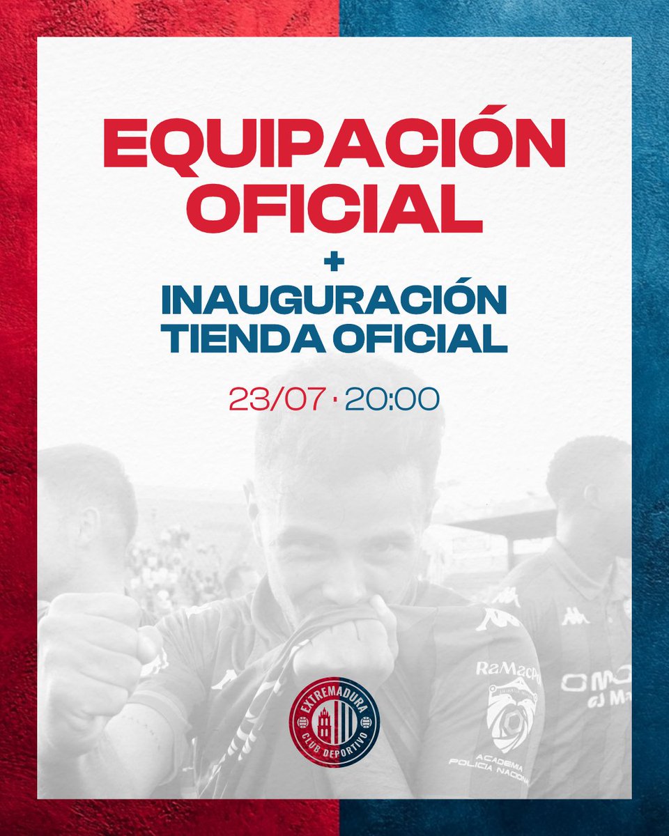 👀 ¡Apuntad esta fecha en el calendario! 

📅 𝟐𝟑 𝐝𝐞 𝐣𝐮𝐥𝐢𝐨 | 𝟐𝟎:𝟎𝟎 

👕 El día que conoceremos las armaduras para la temporada 25/26. 

🫣 ¿Tenéis ganas o qué? 

✍️ 𝑼𝒏𝒂 𝒏𝒖𝒆𝒗𝒂 𝒑𝒊𝒆𝒍. 𝑼𝒏𝒂 𝒏𝒖𝒆𝒗𝒂 𝒉𝒊𝒔𝒕𝒐𝒓𝒊𝒂.