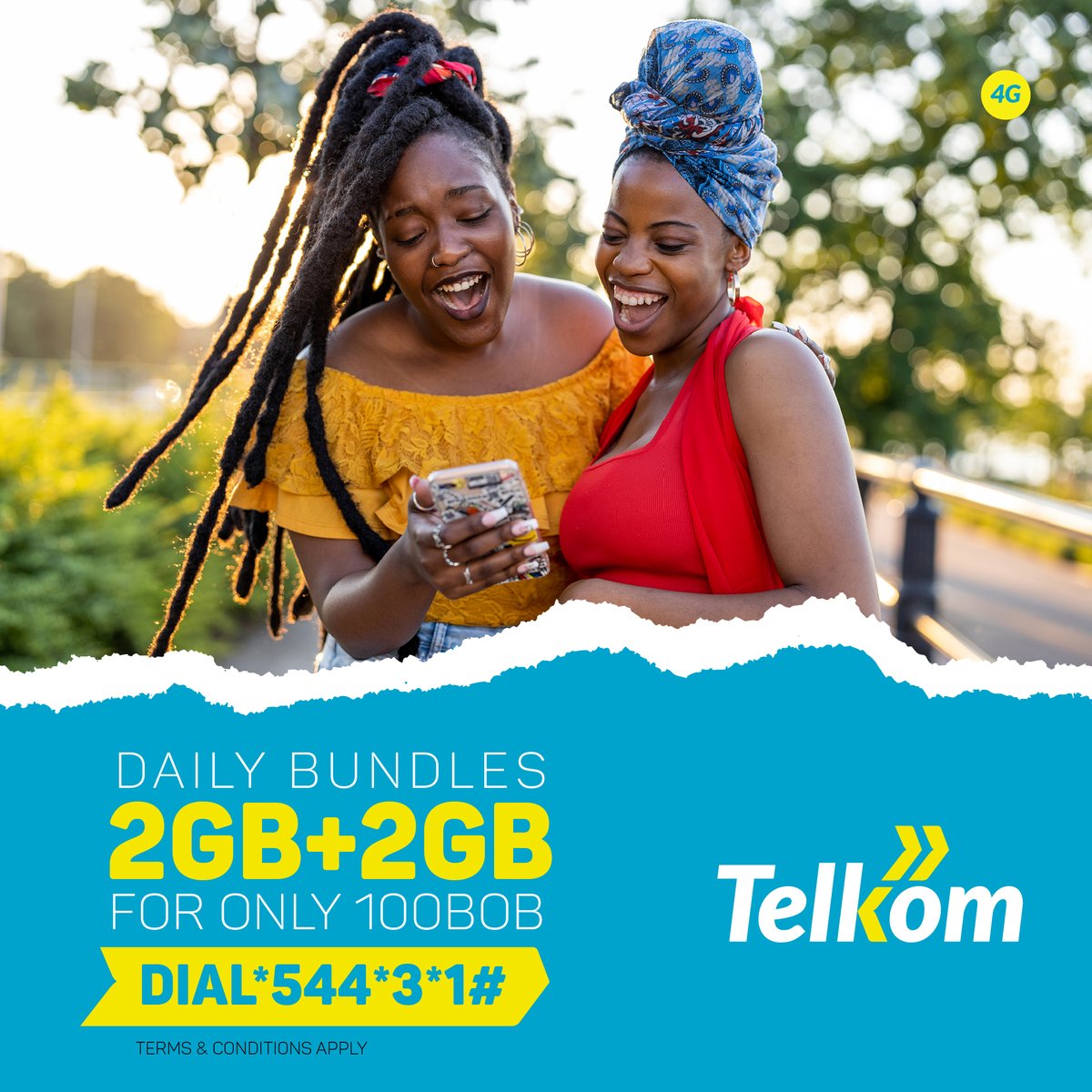 Changamsha siku yako na 2GB day + 2GB night data at just 100 bob! Kama umeamua leo ni siku ya kucatch up on sports and series ama nii ya kurelax and scroll to your heart's content…we’ve got you covered. PLUS you also get FREE Whatsapp and 60 Telkom minutes! Simply dial *544*3*1#