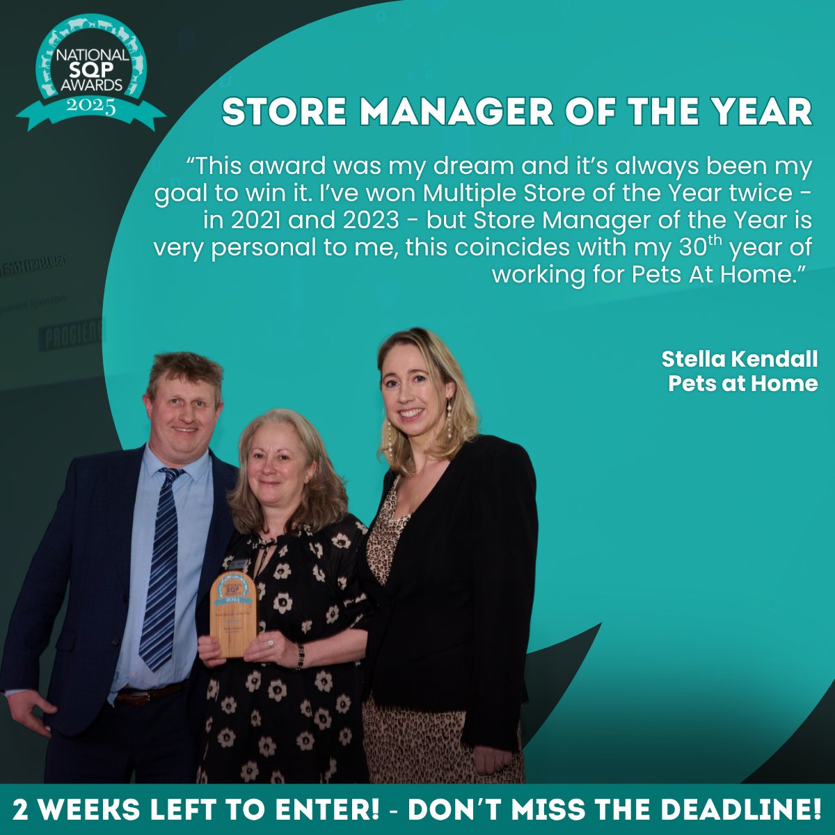 🏆 That winning feeling? Unbeatable.

We asked a few of last year’s SQP Award winners how it felt to take home the trophy — and let’s just say... it was a moment👇

This could be you in 2025...
⏳ Only 2 weeks left to enter!
📅 Deadline: Friday 25 July

👉 nationalsqpawards.co.uk