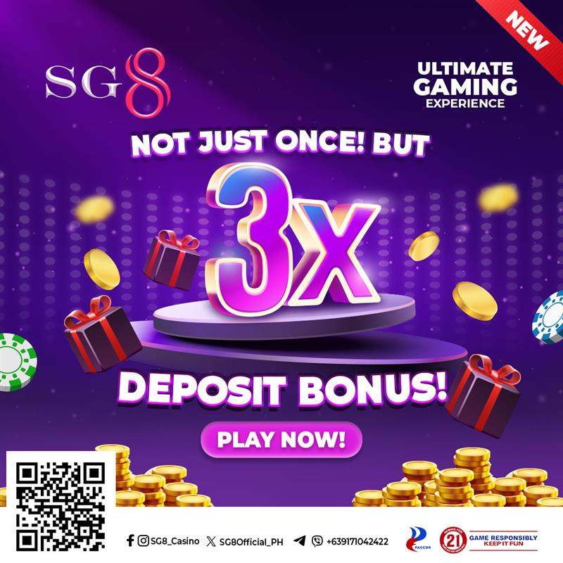 SG8Official_PH's tweet photo. ���� DEPOSIT BONUS UPGRADE!
Get a bonus not just once.. but 3X on your first three deposits! 💥 Mas malaki ang funds, mas exciting ang laro, mas malaki ang chance manalo!
👉 Deposit na and claim your bonus at >>> https://t.co/3tBihJzD92
#sg8casino #kaotcho #Deposit #more #bonus https://t.co/ySo5X4rvP6