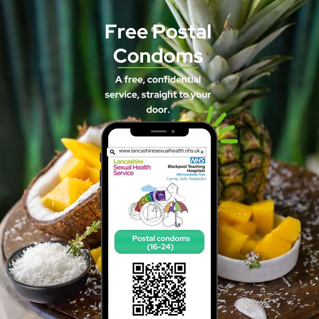 Escape to the Tropics with our Tropical Flavoured #CondomOfTheMonth from <a href="/PasanteUK/">Pasante</a>, free from lancashiresexualhealth.nhs.uk for those aged 16-24 living in Lancashire <a href="/BlackpoolHosp/">NHS Blackpool Teaching Hospitals 💙🌈</a> #sexualhealth #contraception #condoms #gettested #freecondoms #condomscheme #safesex #alwayswearacondom